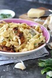 Fettuccine Alfredo With Grilled Chicken - Chili to Choc