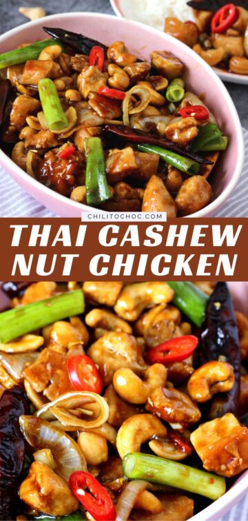 Thai Cashew Chicken - Chili to Choc