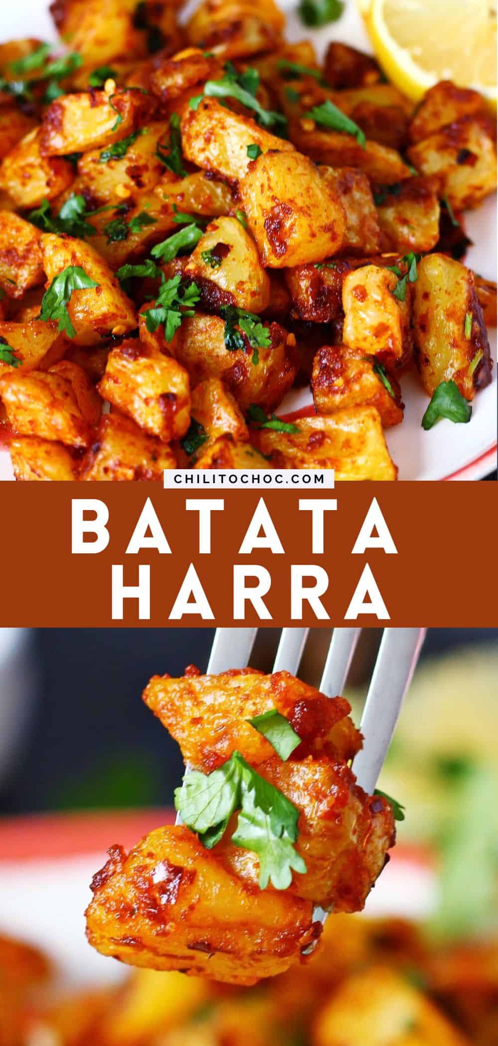 Pinterest Graphic for Batata Harra.