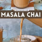 Pinterest collage for masala chai.