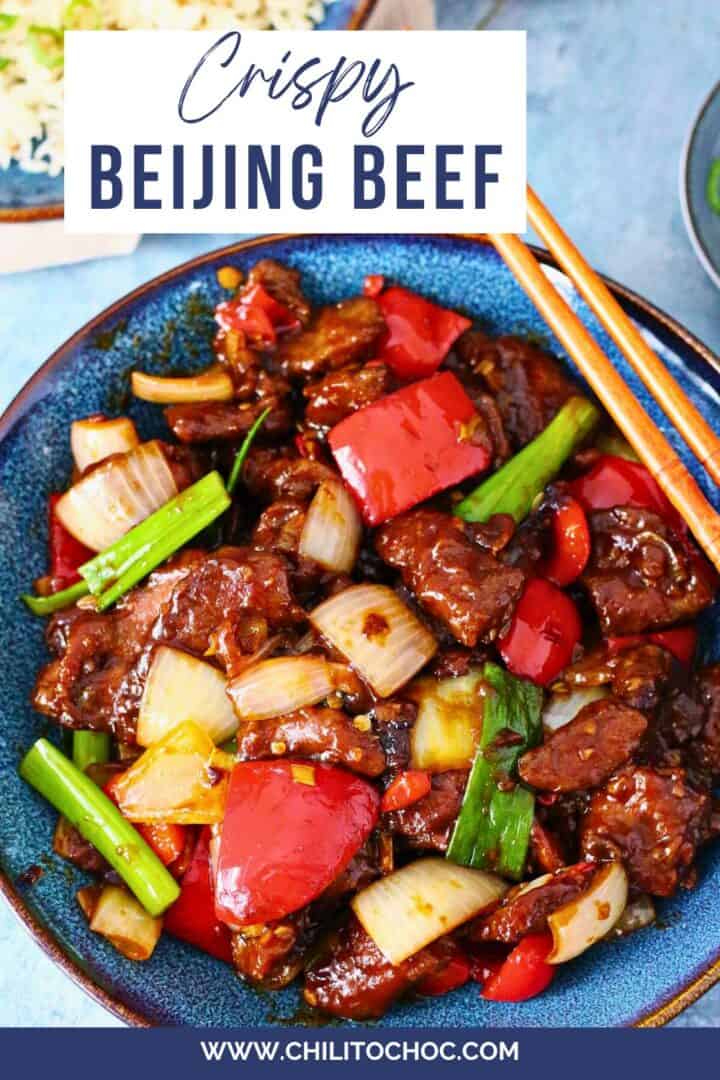 Pinterest Graphic for Beijing Beef.